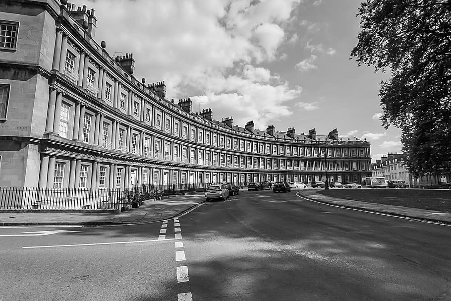 Path, Building, City, black And White, architecture, famous Place HD wallpaper