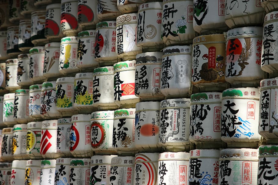 japan, asia, sake, east, religion, temple, colors, botti, drums, HD wallpaper