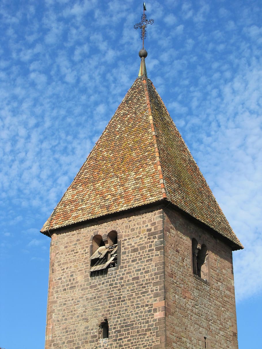 saint ulrich, altenstadt, alsace, romanesque, church, tower