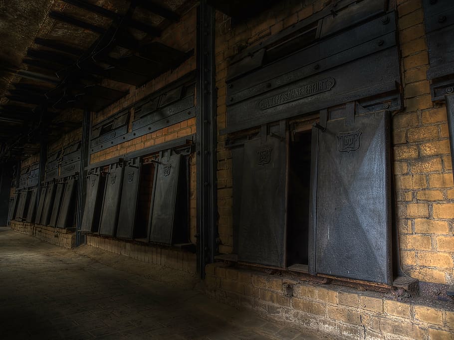 gray and brown building photo, louise briquette factory, old factory, HD wallpaper