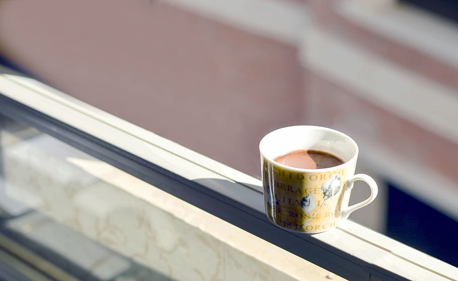 beverage, caffeine, coffee, cup, drink, morning, mug, railing HD wallpaper