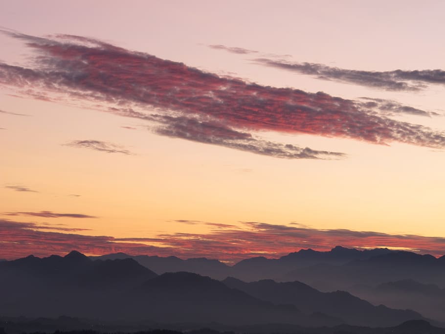 sunset, landscape, nature, clouds, sky, beauty in nature, scenics - nature HD wallpaper