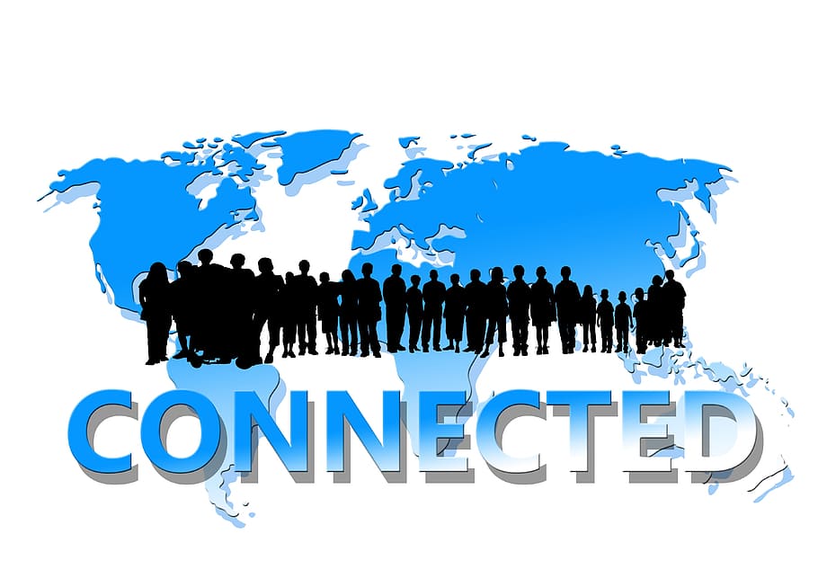 Connected logo, personal, group, world, worldwide, country HD wallpaper