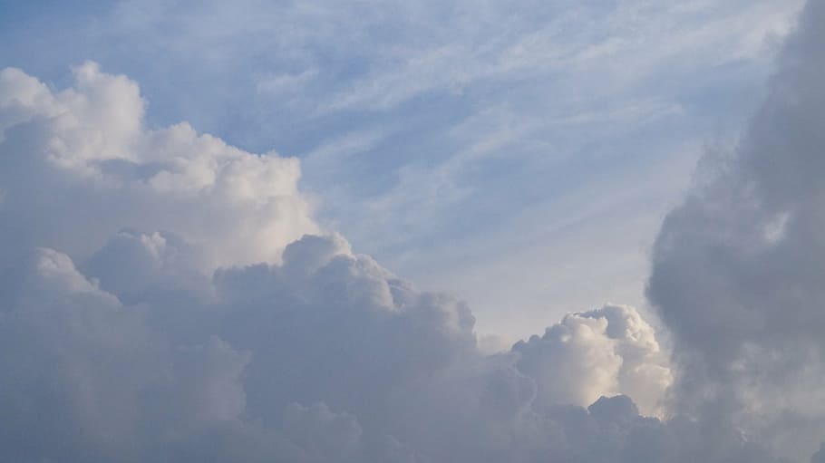 sky, clouds, blue, cloud - sky, nature, beauty in nature, backgrounds HD wallpaper
