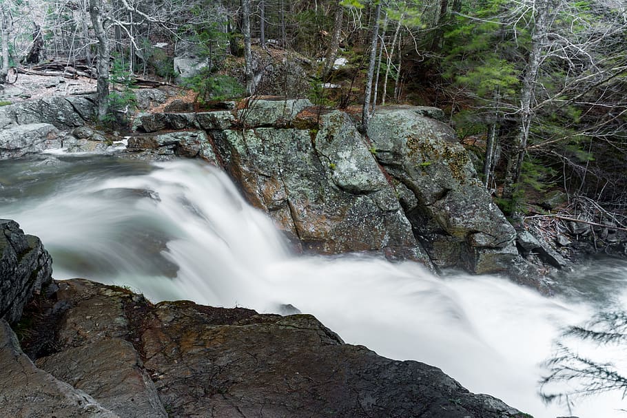 waterfall, nature, river, stream, scenics - nature, long exposure HD wallpaper