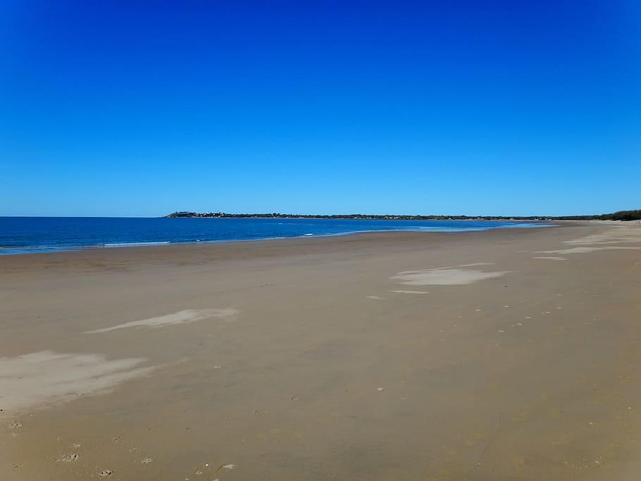 beach, australia, sky, blue, sea, sand, ocean, wave, water HD wallpaper