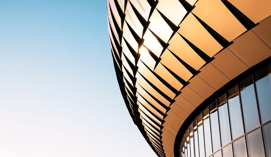 modern, architecture, sky, clear sky, low angle view, built structure HD wallpaper