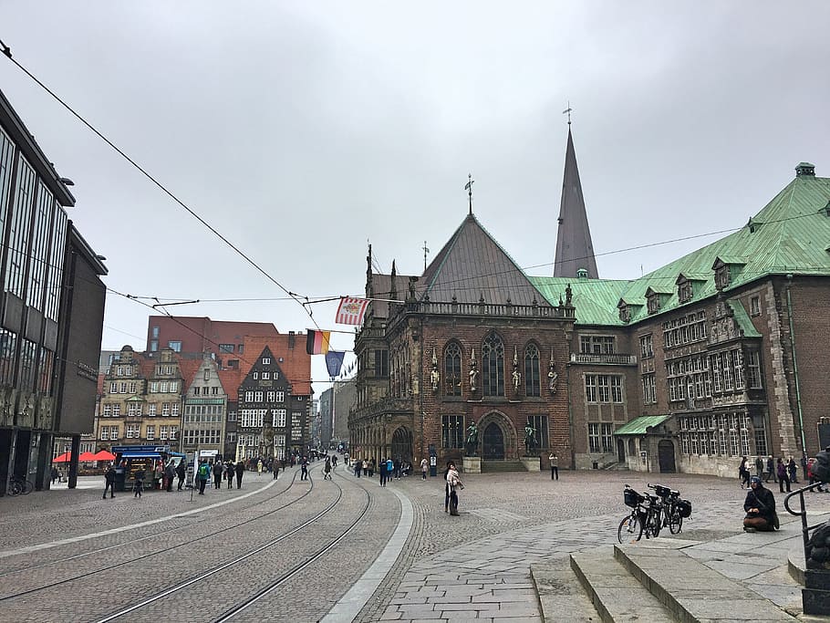 bremen, town hall, dom, marketplace, upper street, old town