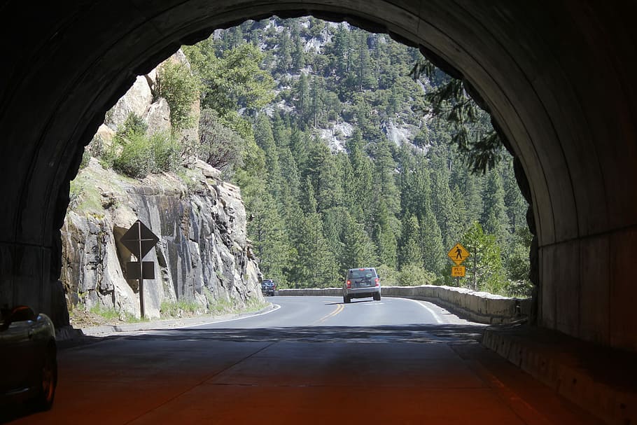 Tunnel, Car, Light, transportation, road, street, land vehicle HD wallpaper