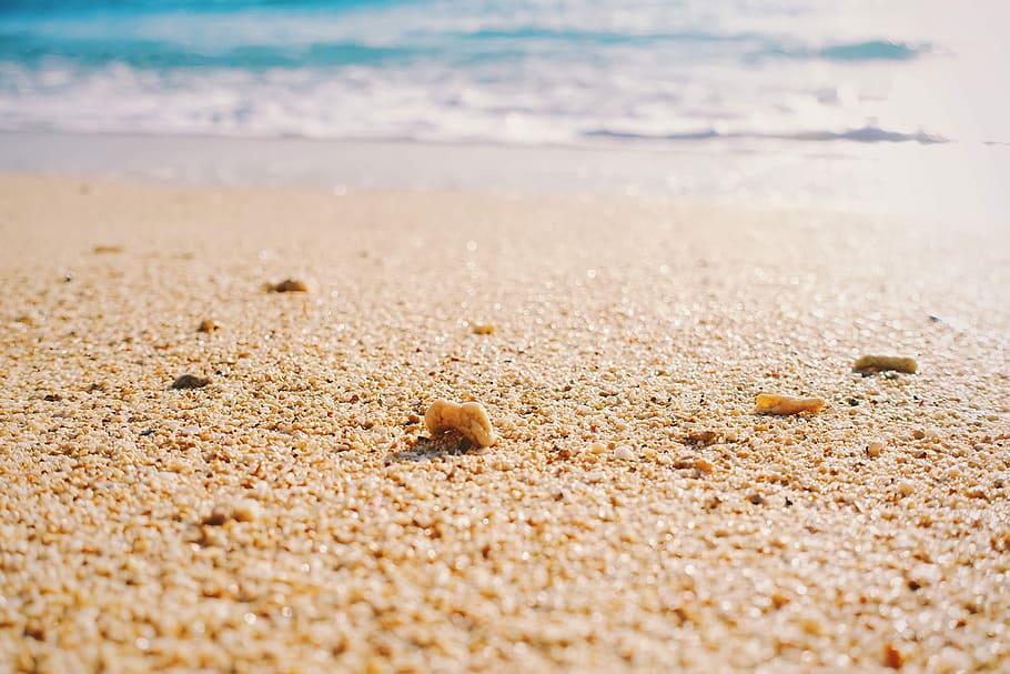 gray sand, beach, sea, nature, summer, vacations, coastline, outdoors HD wallpaper