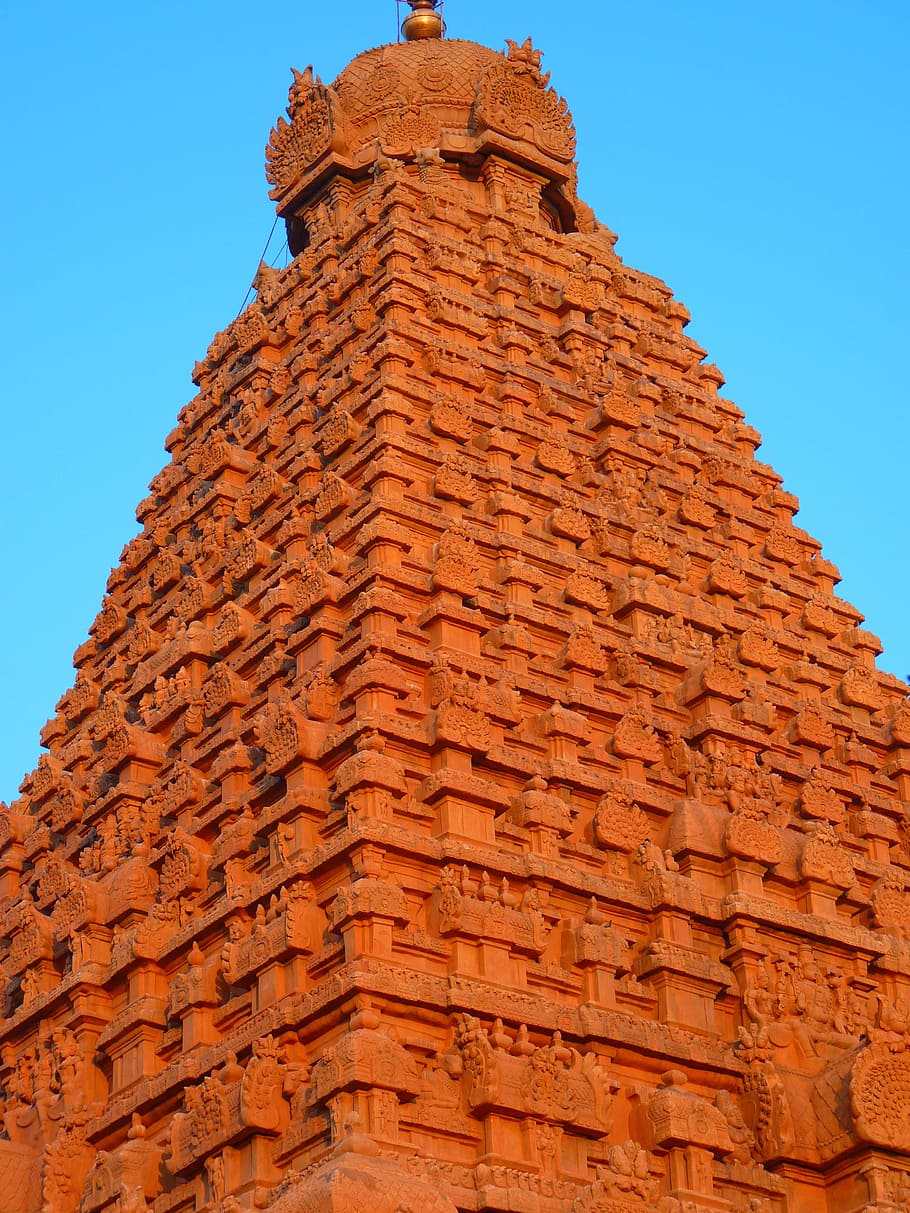 HD wallpaper: Temple, Tanjore, brihadeshwara templ, india, low angle view |  Wallpaper Flare