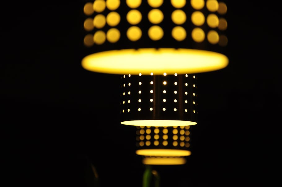 lampshade, light, lighting, incandescent, bulb, decor, glow HD wallpaper