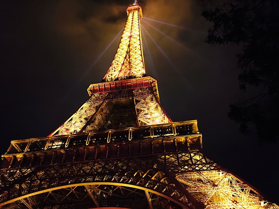 architecture, building, cityscape, evening, gold, illuminated HD wallpaper