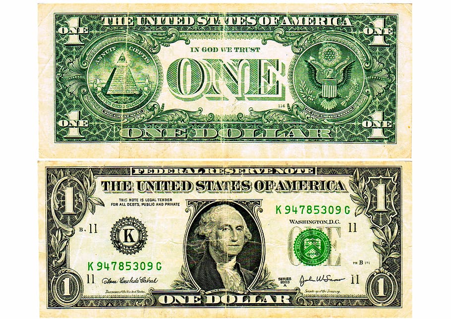 1 U.S. dollar banknote, Us Dollar, Dollar, Dollar, Money, a dollar, HD wallpaper