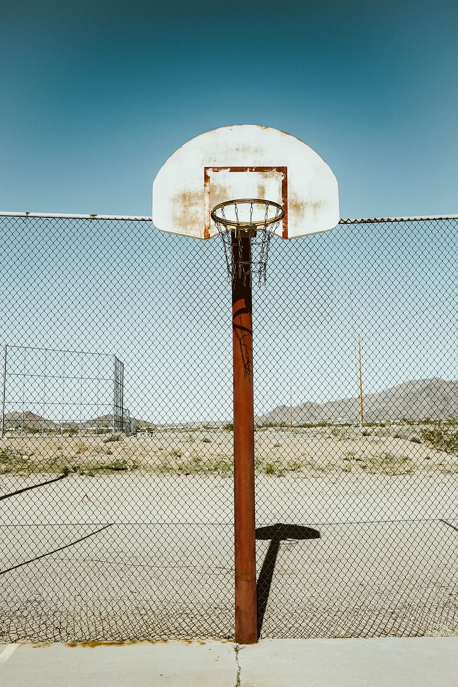 Free download HD wallpaper: white and brown basketball hoop portable