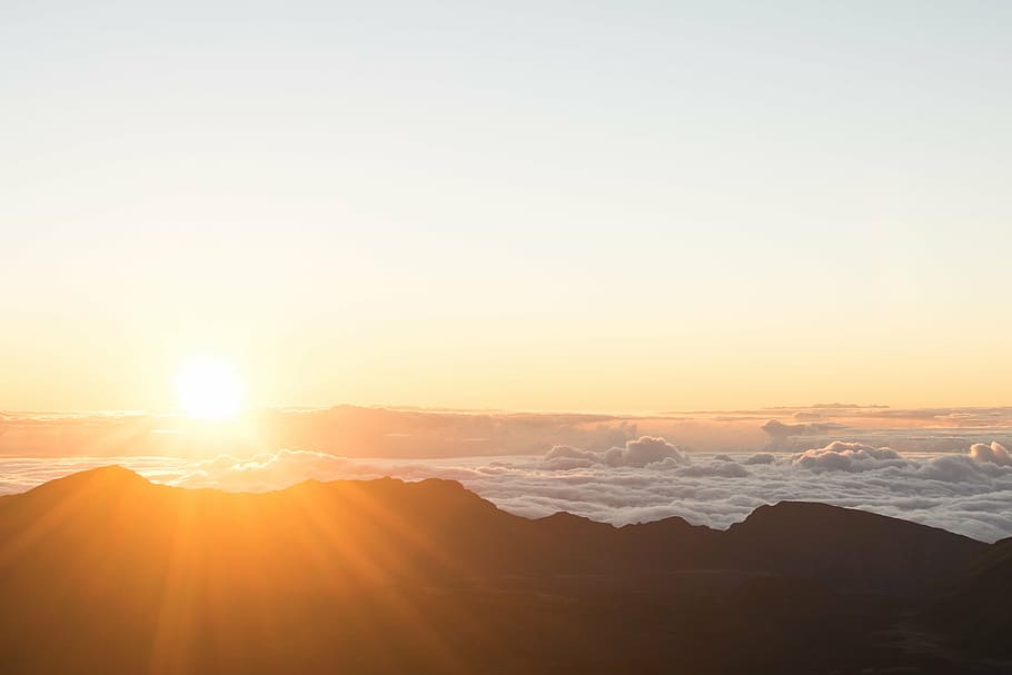 untitled, landscape, photography, sunset, nature, clouds, mountains HD wallpaper