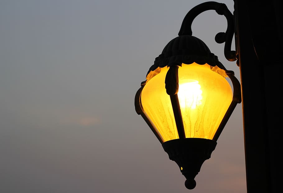 light, dusk, twilight, night, lamp, illuminated, lighting equipment HD wallpaper