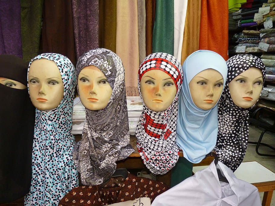 Amman, Jordan, Orient, Veil, Doll, Islam, headscarf, store, HD wallpaper