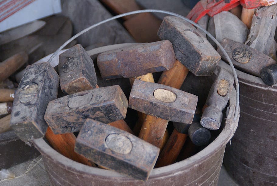 hammer, iron, metal, blacksmith, craft, work, forge, steel HD wallpaper