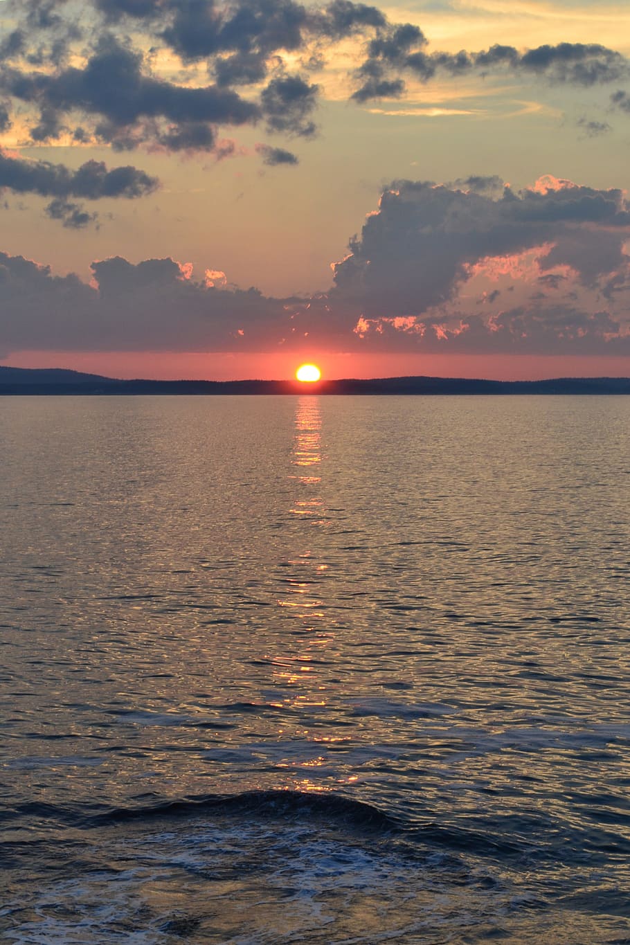 Sunset, Canada, Nova, Scotia, Evening, dusk, ocean, water, clouds HD wallpaper