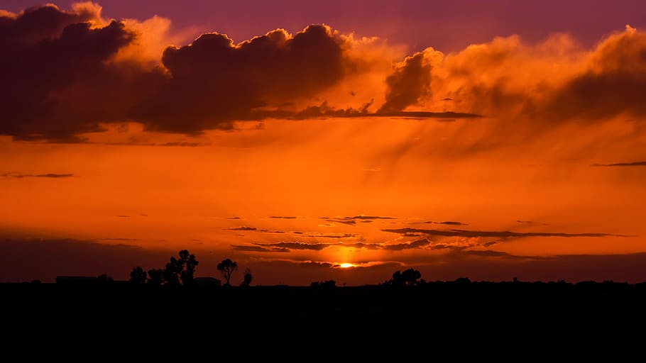 Sunset, Afternoon, Dusk, Landscape, Sky, clouds, scenery, evening HD wallpaper