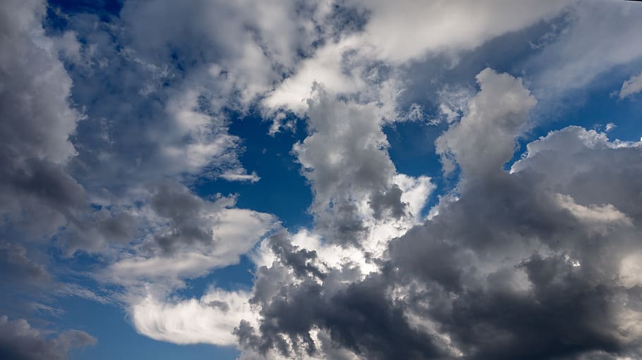 sky, clouds, blue, clouds form, covered sky, dark clouds, cloud - sky HD wallpaper