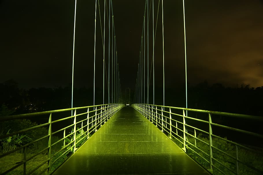 bridge, water, landmark, architecture, travel, river, old, night HD wallpaper