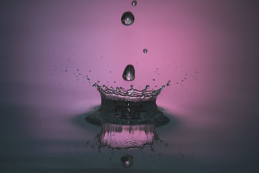 water drop photo, drip, close, liquid, drop of water, movement HD wallpaper