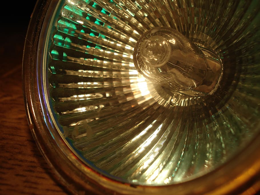 halogen bulb, spotlight, close-up, metal, indoors, pattern HD wallpaper