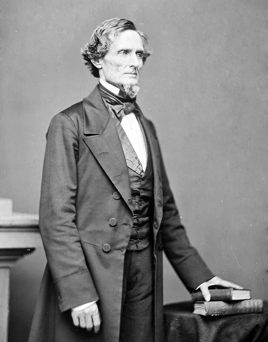 HD Wallpaper: Jefferson Davis Portrait, President Of The Confederacy ...