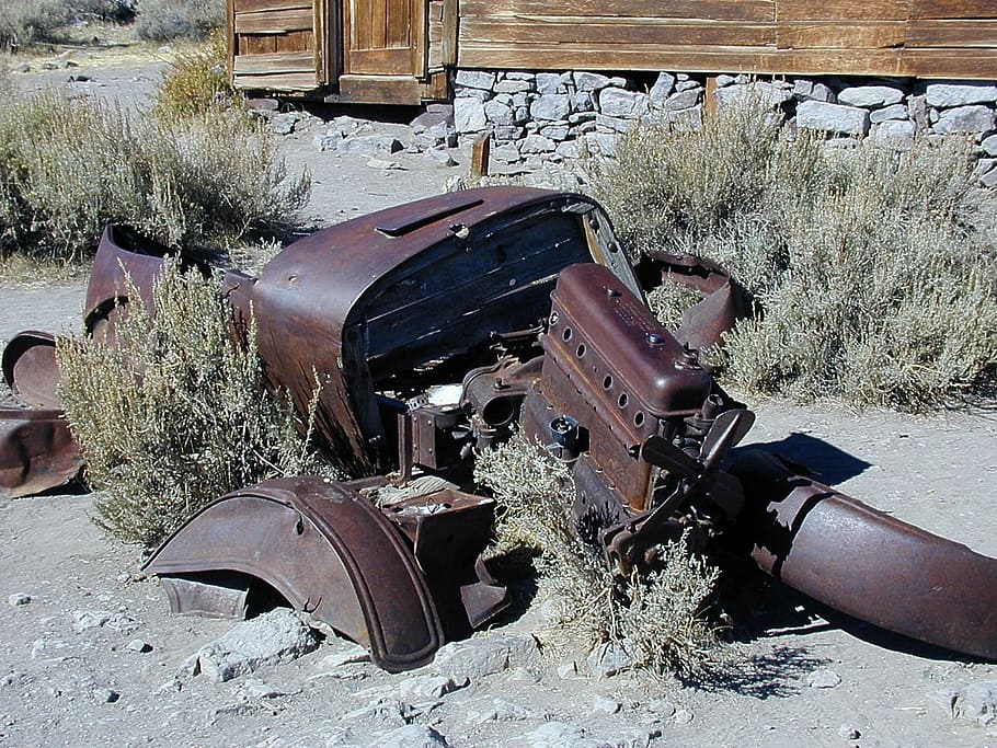 wreck, car wreck, old, rusty, rusted, metal, iron, old device HD wallpaper