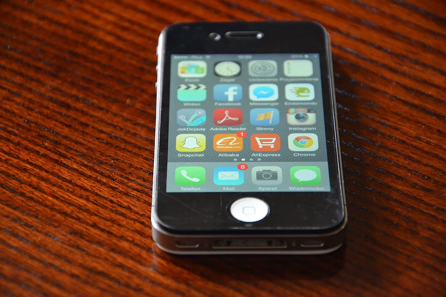 iphone, iphone 4, black, cell, cellular phone, smartphone, smarphone HD wallpaper