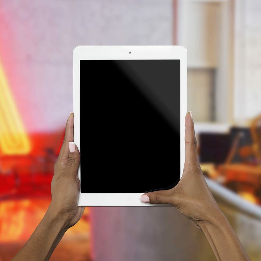 person holding white iPad, white tablet computer, hand, apple, HD wallpaper