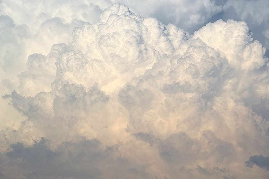 white clouds, sky, cumulus, cloud - sky, nature, backgrounds HD wallpaper
