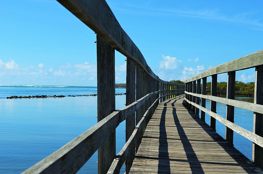 australia, urunga, nsw, boardwalk, ocean, water, inspirational HD wallpaper