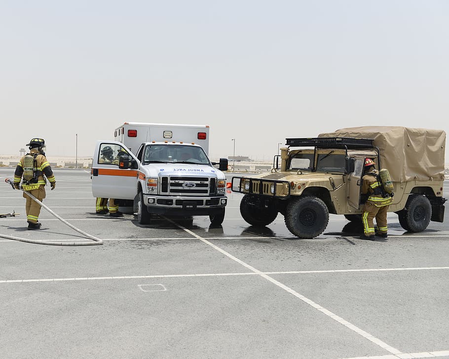 firefighting, training, humvee, air force, base, exercise, transportation HD wallpaper