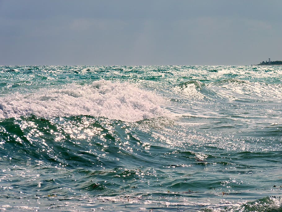 landscape, sea, waves, nature, peaceful, water, motion, scenics - nature HD wallpaper