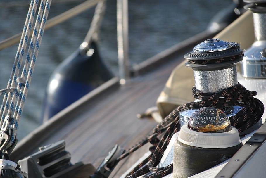 selective focus photography of brown and black rope, sailing vessel HD wallpaper
