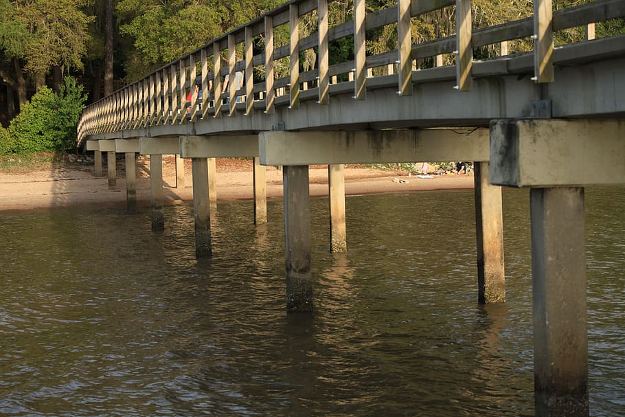 Fishing Pier, Shore, Architecture, architecture design, structure, HD wallpaper