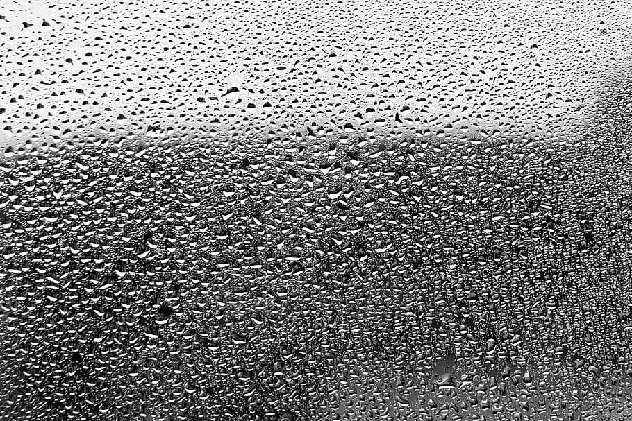 drop, raindrop, glass, gray, backgrounds, full frame, pattern HD wallpaper