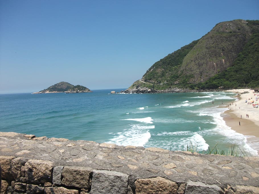 Hd Wallpaper Prainha Rio De Janeiro Sol Summer Brazil Mar Landscape Wallpaper Flare