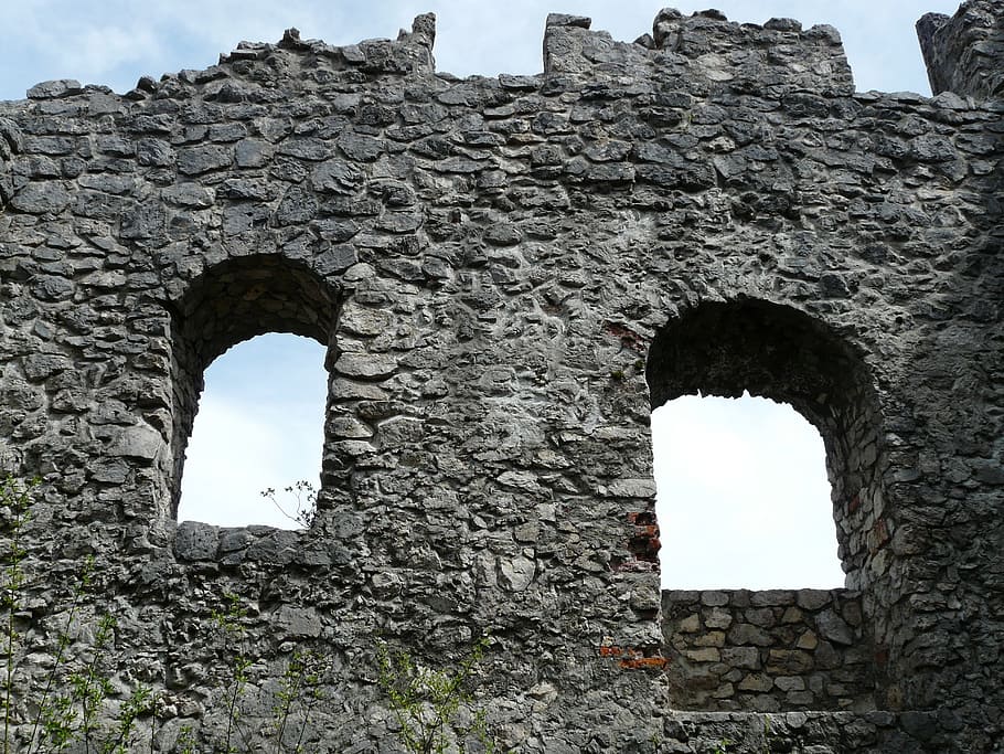 ruin, castle, window, stones, lapsed, ehrenberg, building, knight's castle HD wallpaper