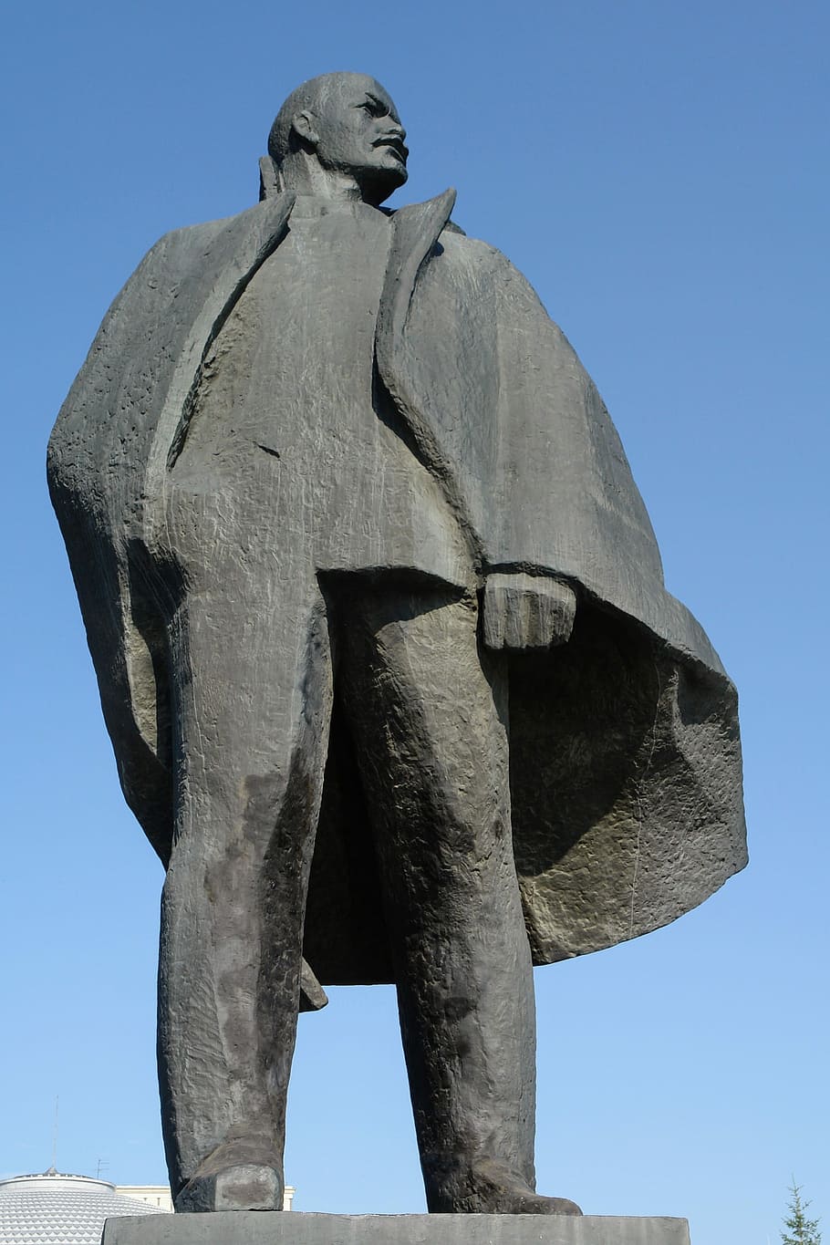Statue, Huge, Sculpture, Russia, novosibirsk, lenin, male likeness, HD wallpaper