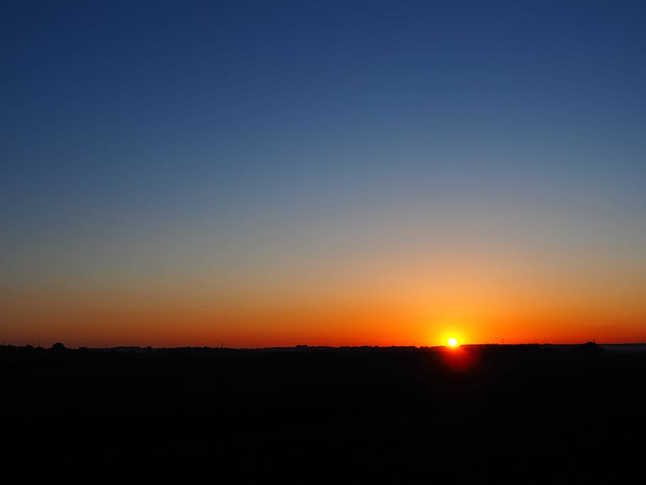 sunset, landscape, the sun, view, evening, sky, landscapes HD wallpaper