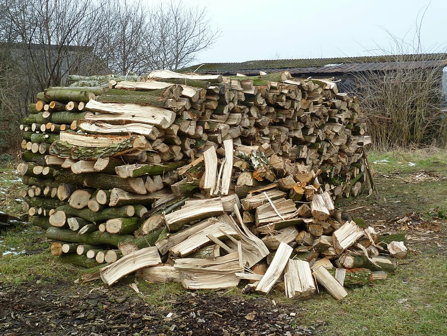 wood, firewood, stack, holzstapel, growing stock, timber, stacked up HD wallpaper