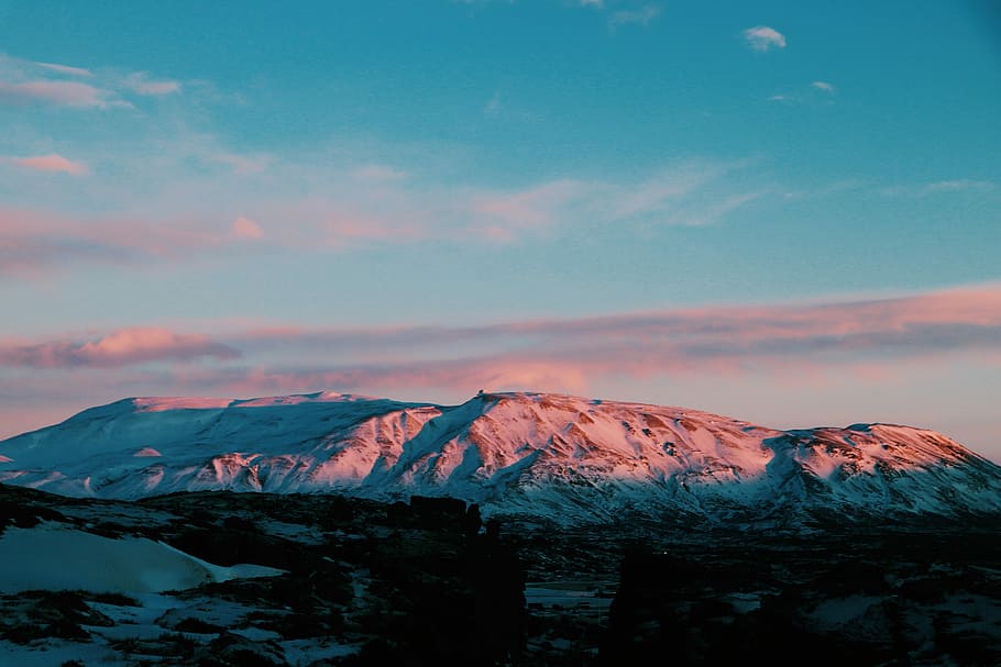 no limits, snow capped mountain during daytime, sky, sunset, sunrise HD wallpaper
