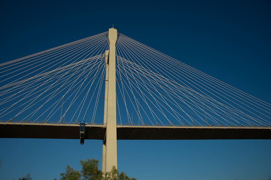 bridge, chalkis, chalkida, evia, urban, greece, evoia, sky HD wallpaper