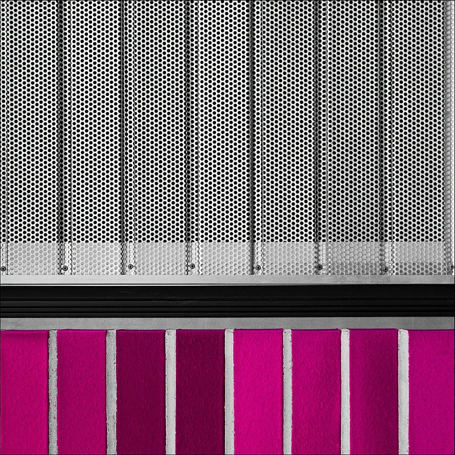 grid, metal, metal grate, pink, cooler, pattern, no people, HD wallpaper