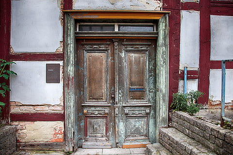 input, doors, wood, oak, truss, old, middle ages, house entrance HD wallpaper