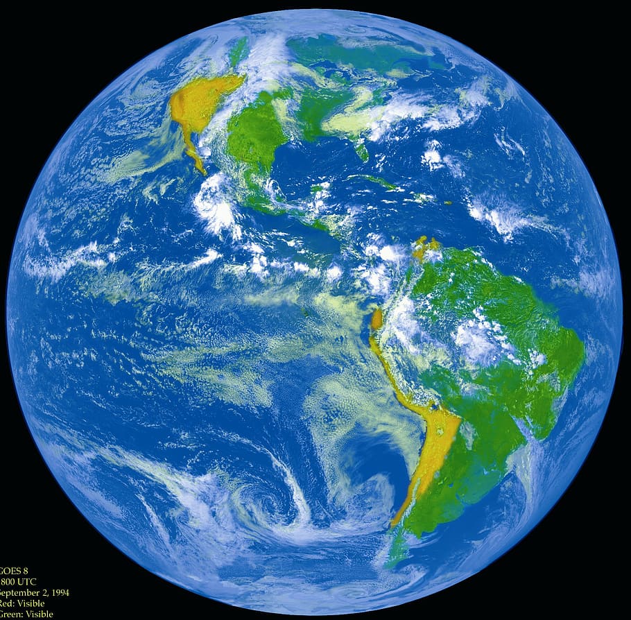 earth illustration with black background, blue marble, outer space HD wallpaper